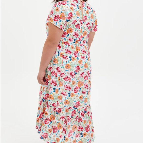 Torrid Colorful Floral High Low Dress - Picture 4 of 6